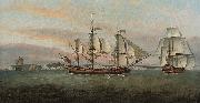 Francis Holman The three-masted merchantman oil